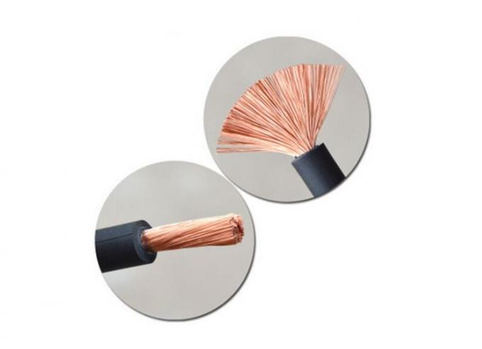 cabo de solda de borracha flexível do cu vermelho e preto do cabo da bateria